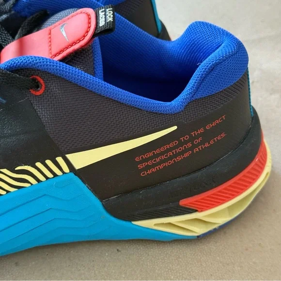 Men’s Nike Metcon 8, Anthracite Blue Lightning, size 9.5 - Picture 2 of 7